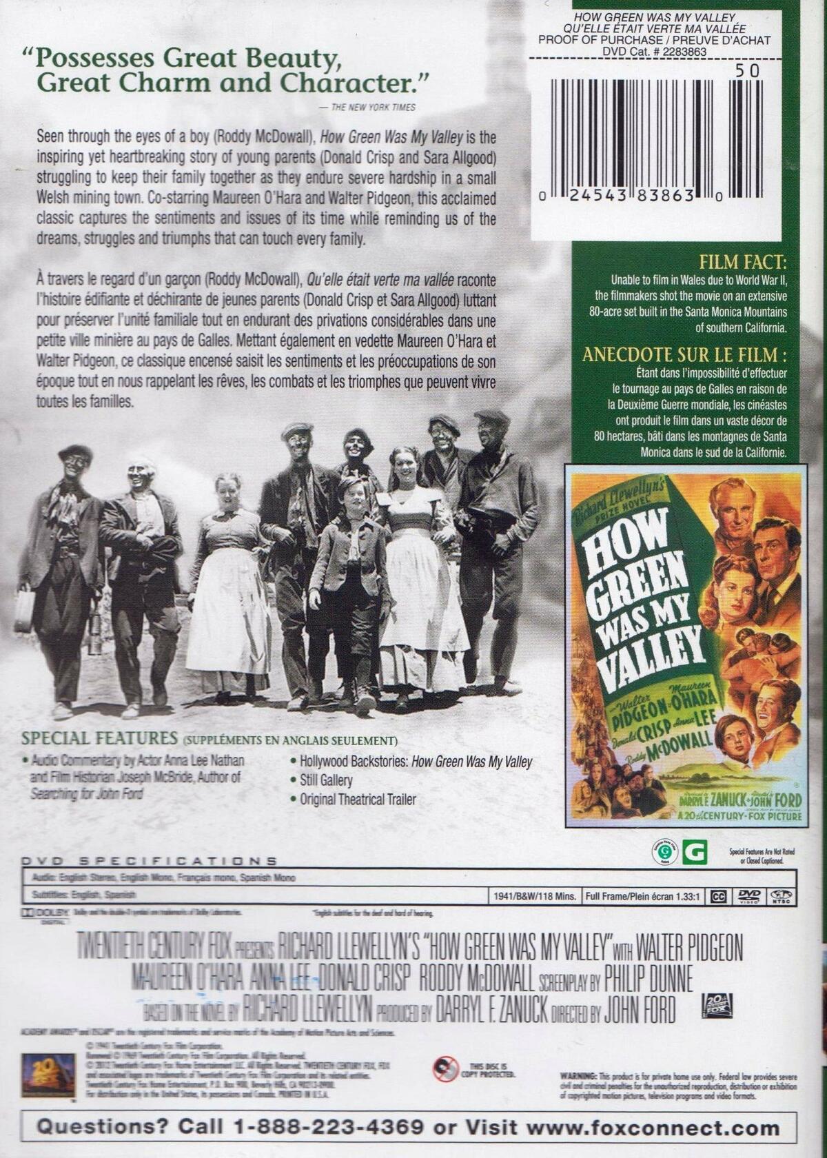 How Green Was My Valley [DVD] - Very Good