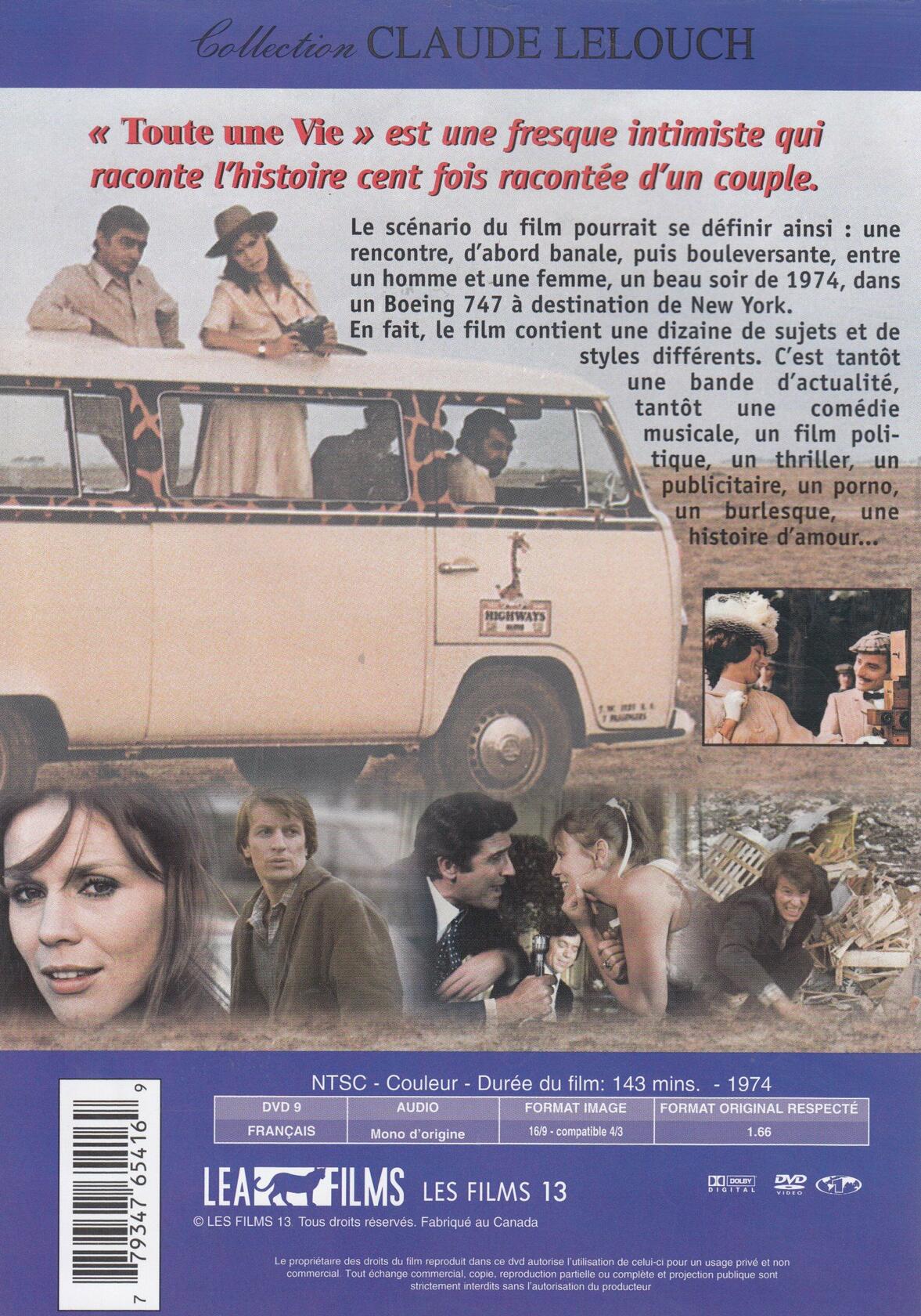 Claude Lelouch/Toute Une Vie (Bilingual) [DVD]