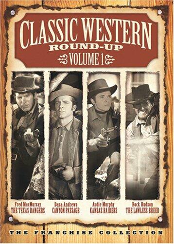 Classic Western Round-Up, Vol. 1 (The Texas Rangers / Canyon Passage / Kansas Raiders / The Lawless Breed) [DVD] - Very Good