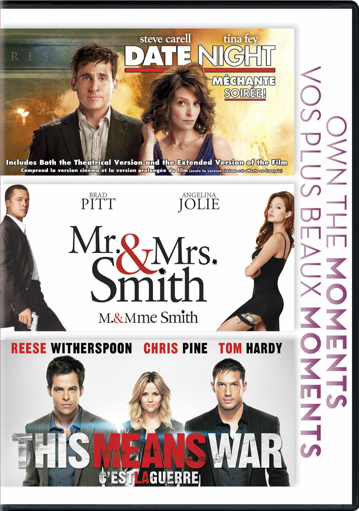This Means War/Date Night/Mr. & Mrs. Smith (Bilingual) [DVD] - Very Good