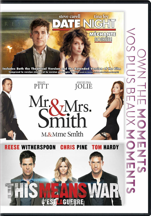 This Means War/Date Night/Mr. & Mrs. Smith (Bilingual) [DVD] - Very Good
