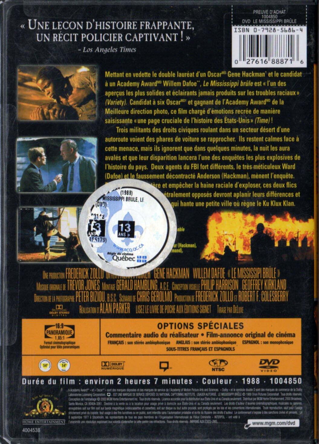 Le Mississippi brûlé (Mississippi Burning) (Bilingual) - Very Good