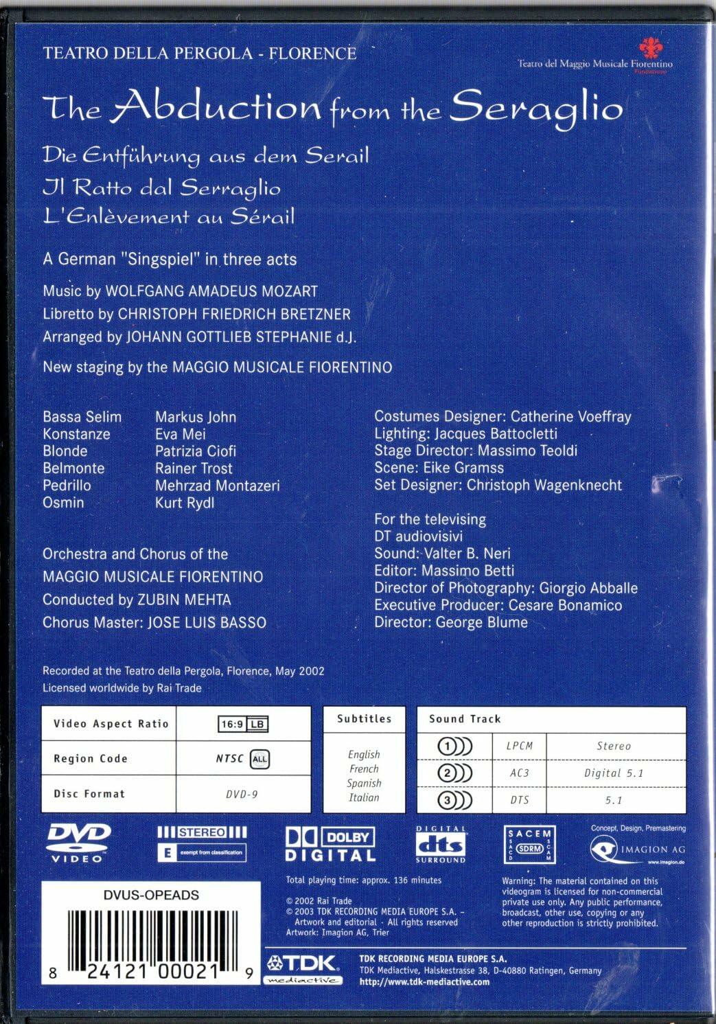 The Abduction from the Seraglio [Import] [DVD] - Very Good