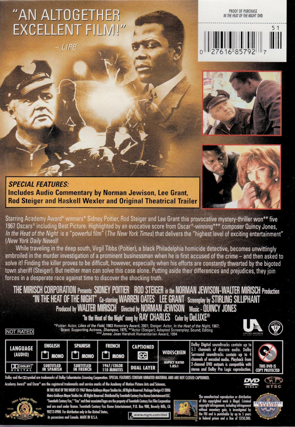 In the Heat of the Night (Widescreen) (Bilingual) [DVD] - Very Good