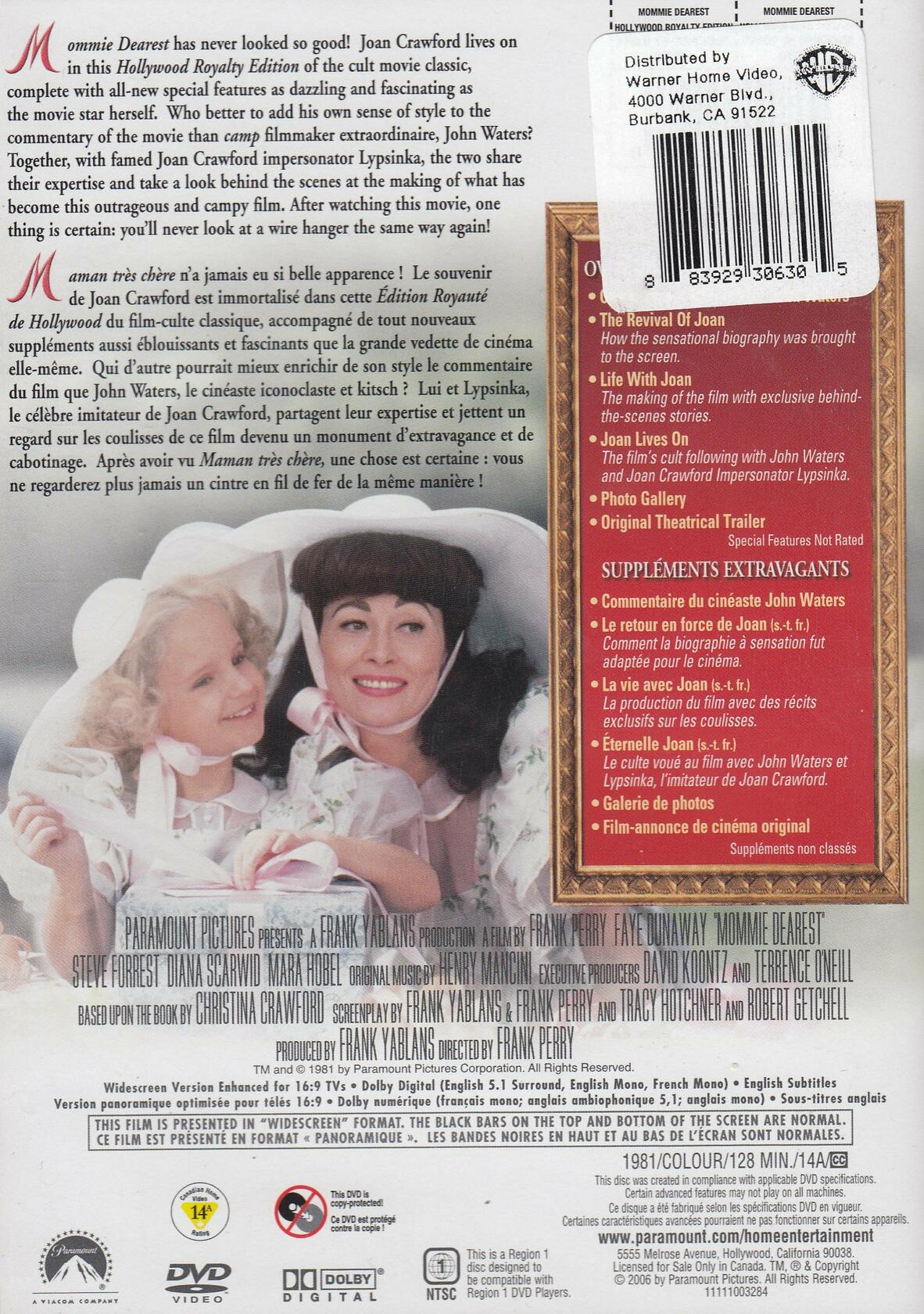 Mommie Dearest [DVD] - Good