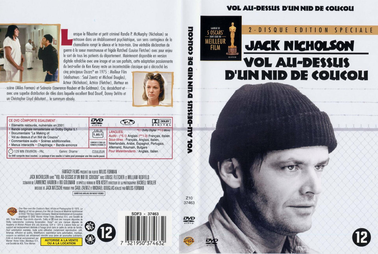 One Flew over the Cuckoo's Nest (2002 Dbl DVD) [DVD] - Good