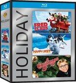 FRED CLAUS , A CHRISTMAS STORY, HAPPY FEET : Blu-Ray Warner Holiday 3 Pack [DVD] - Good
