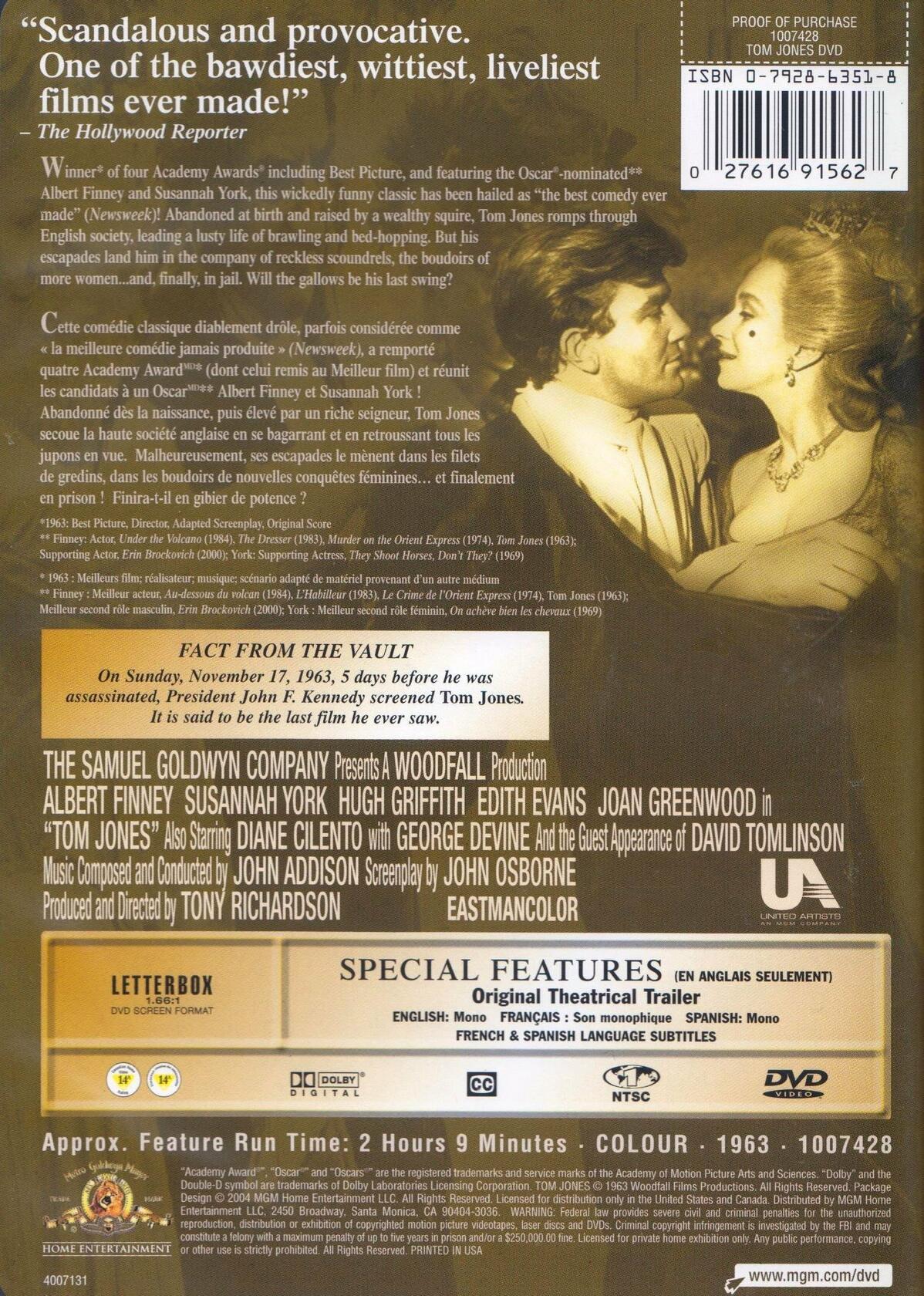 Tom Jones [DVD] - Very Good