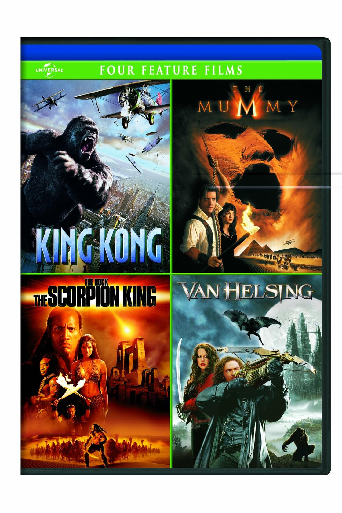 King Kong / The Mummy (1999) / The Scorpion King / Van Helsing Four Feature Films (Bilingual) [DVD] - Very Good
