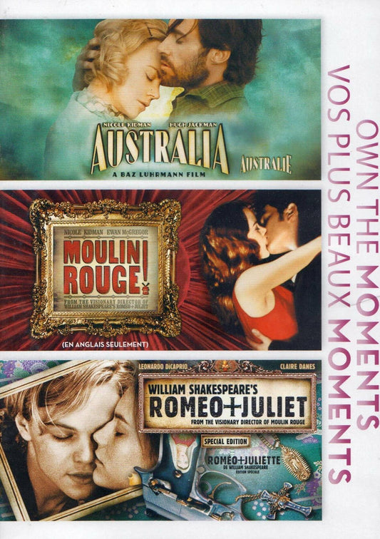Australia/Moulin Rouge/Romeo + Juliet (Bilingual) [DVD] - Very Good