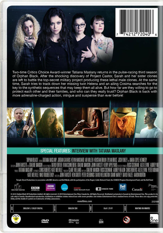 Orphan Black - Season 3 [DVD] - Very Good