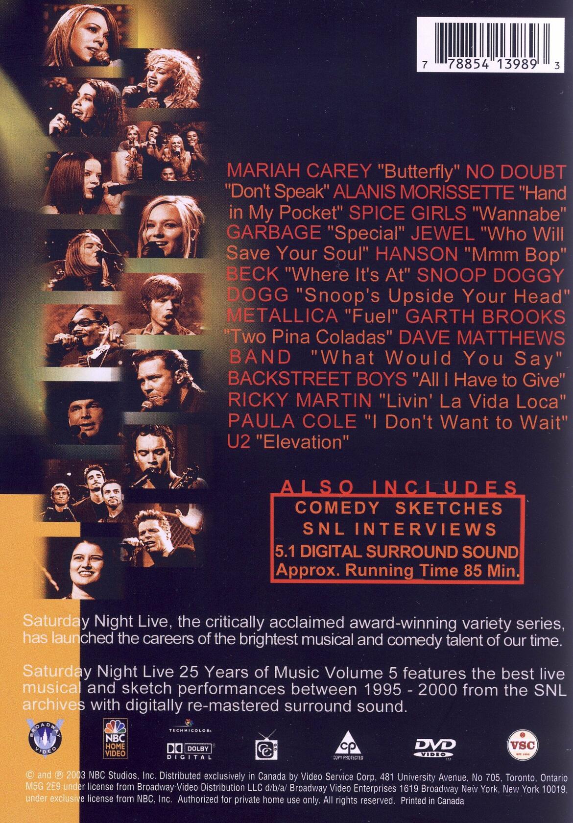 Saturday Night Live - 25 Years of Music - Vol. 5 [DVD] - Very Good