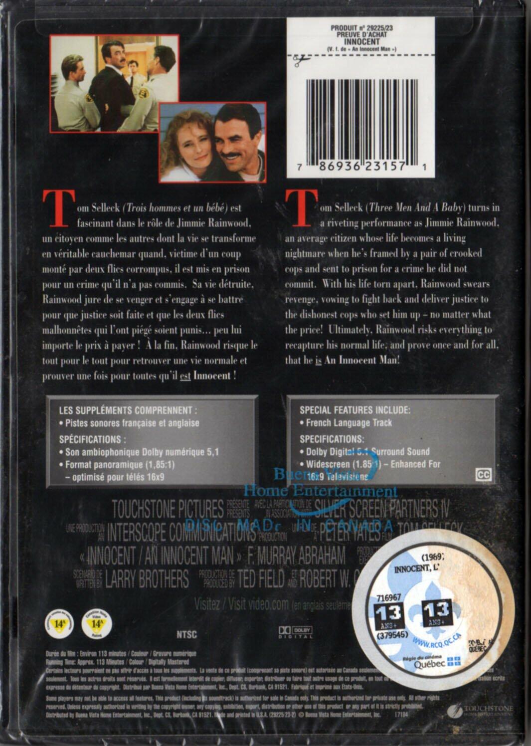 An Innocent Man (Quebec Version - French/English) (Version française) - Very Good