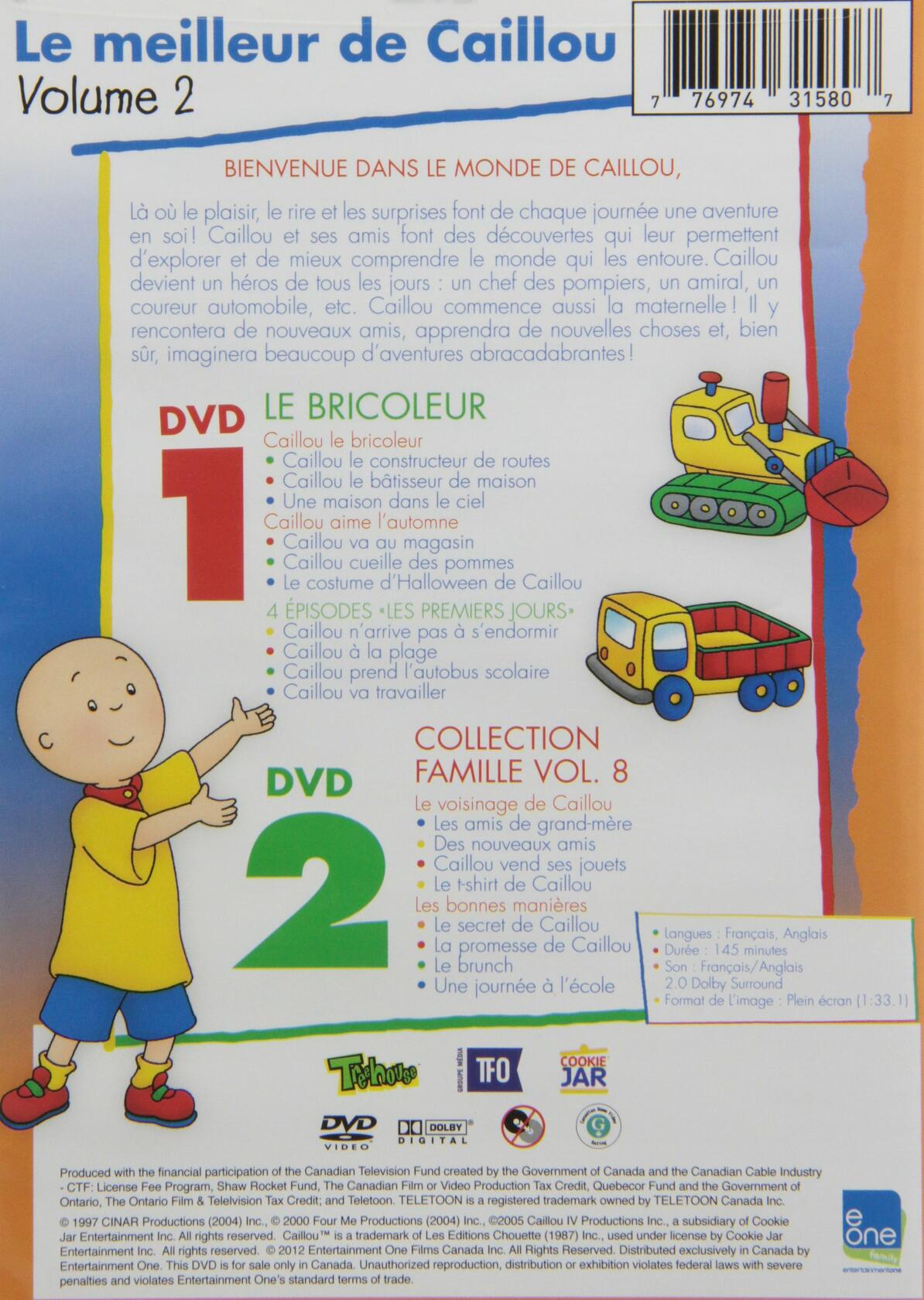 Caillou - Collection 2 (French) [DVD] - Very Good
