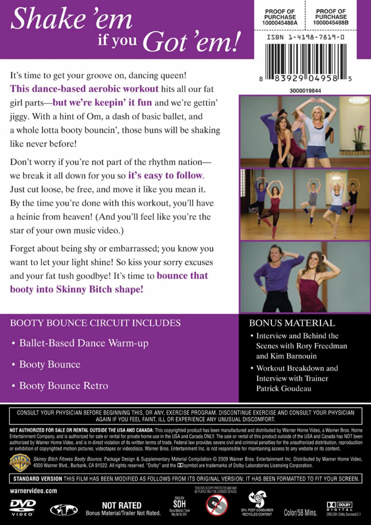 Skinny Bitch Fitness Booty Bounce [DVD]
