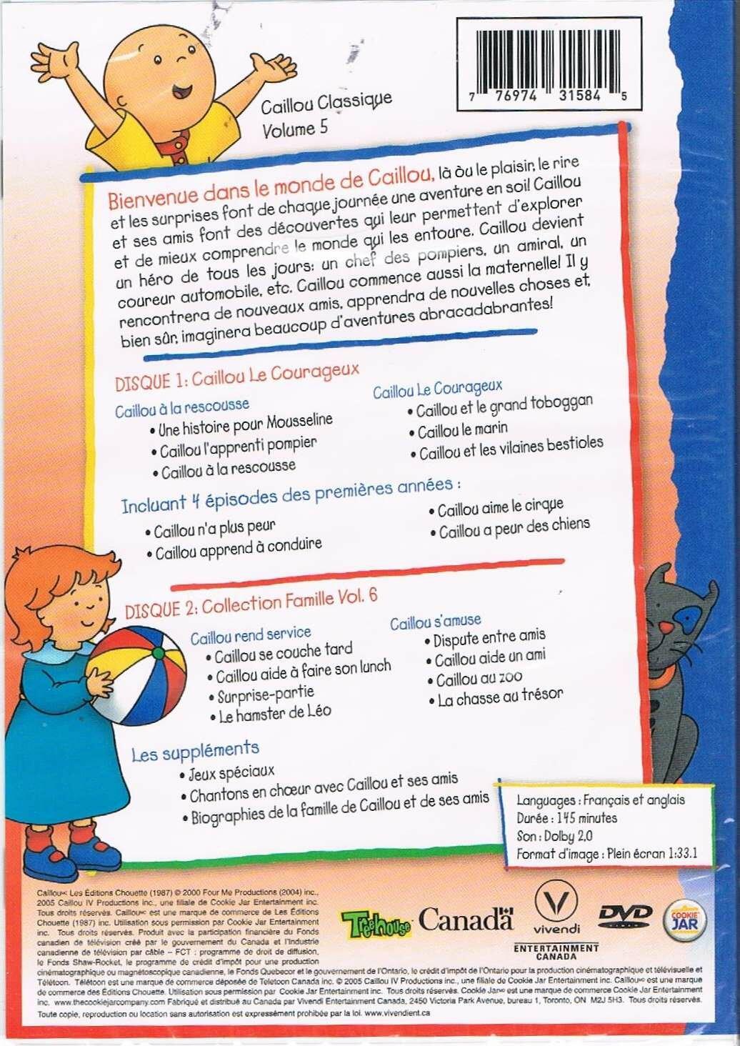 Caillou Collection 5 [DVD] - Very Good