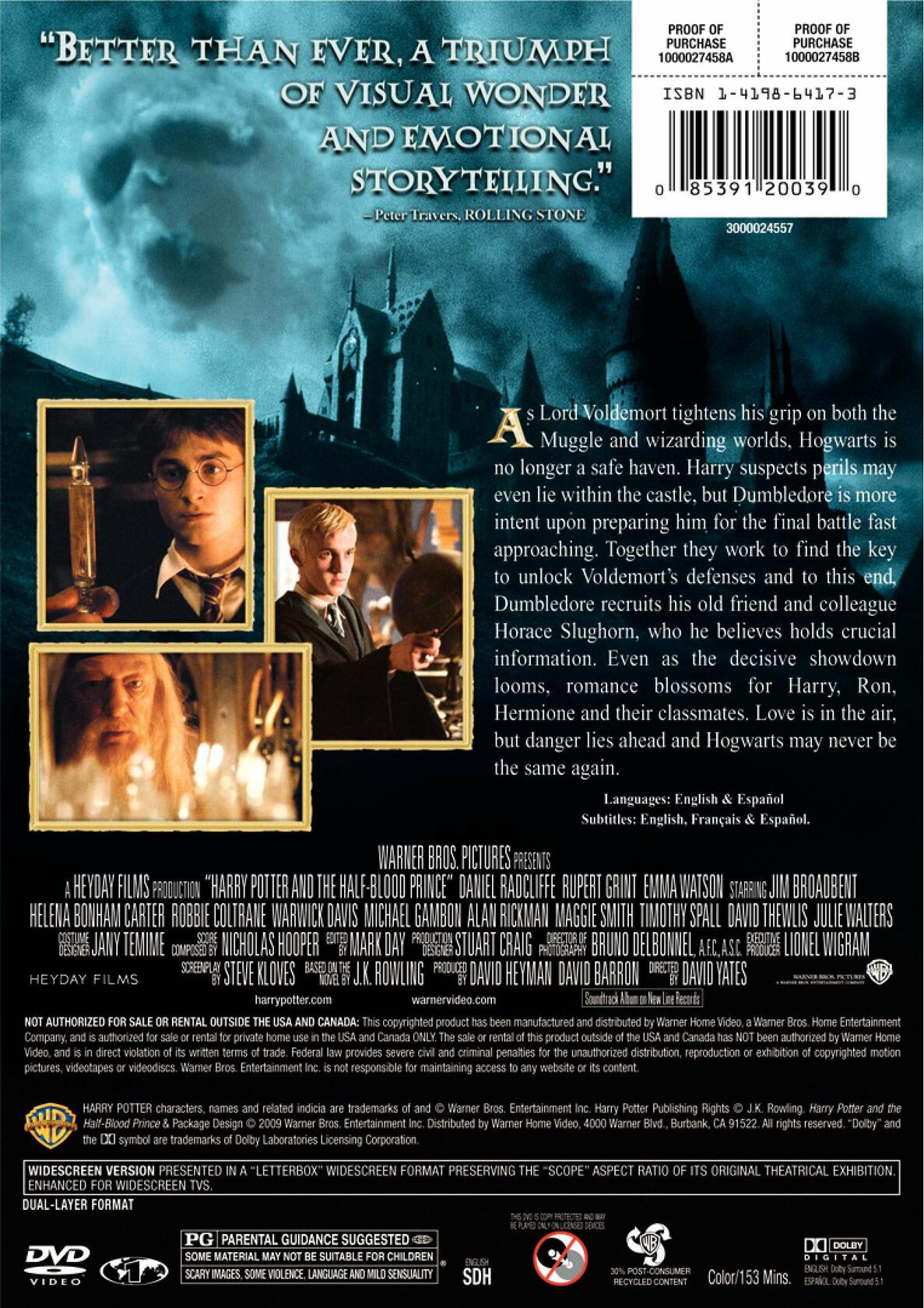 Harry Potter and the Half-Blood Prince [DVD]