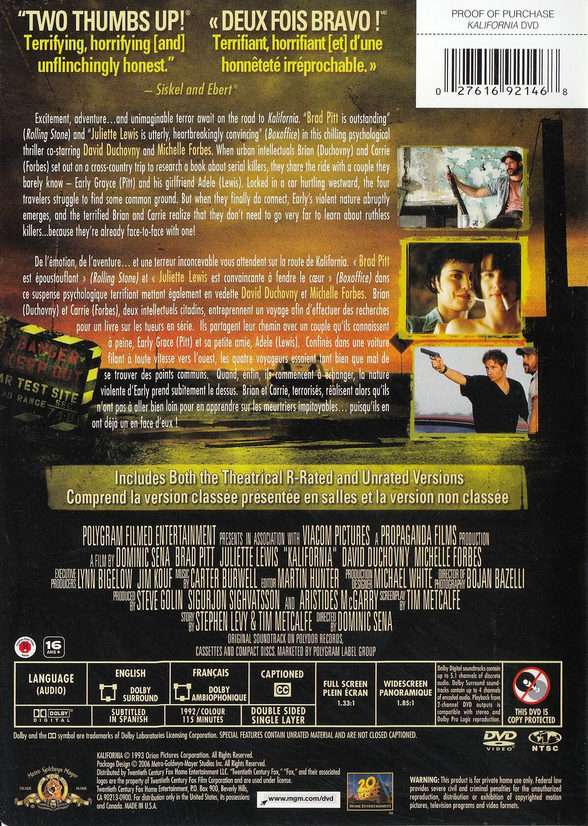 Kalifornia [DVD]