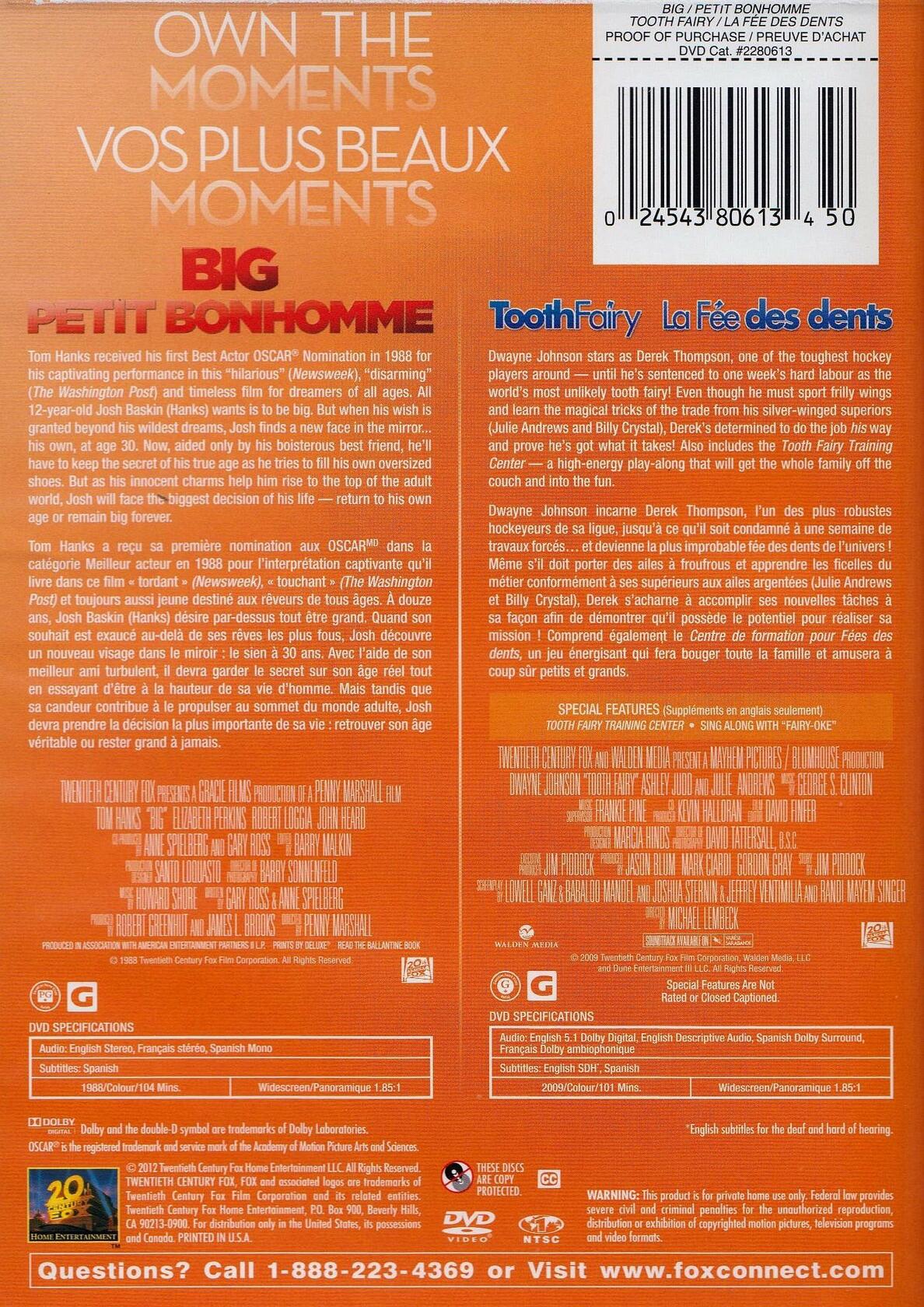 Tooth Fairy+big Df-cb Sm (Bilingual) [DVD] - Very Good