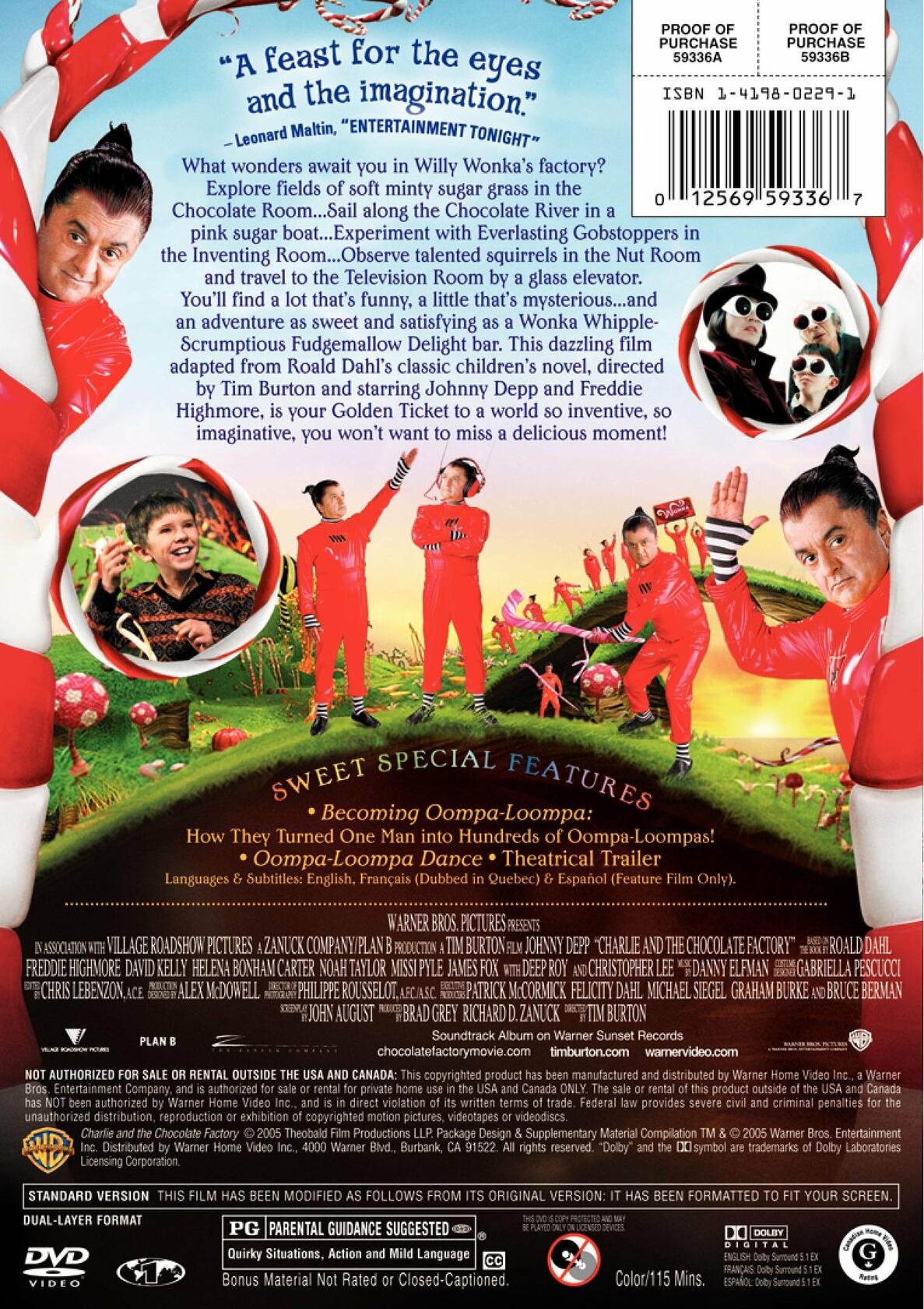 Charlie and the Chocolate Factory (Full Screen Edition) [DVD] Johnny Depp; Freddie Highmore; David Kelly; Helena Bonham Carter; Noah Taylor; Missi Pyle; James Fox; Deep Roy; Christopher Lee; Adam Godley; Franziska Troegner; AnnaSophia Robb;.. - Very Good