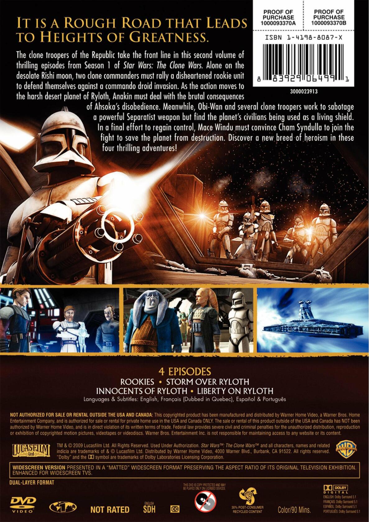 Star Wars: The Clone Wars - Clone Commandos (TV Series Season 1, Vol. 2) [DVD] - Very Good