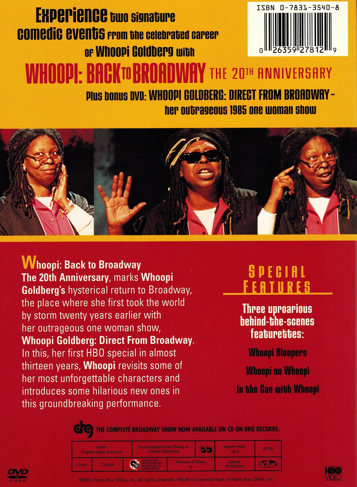 Whoopi: Back to Broadway - The 20th Anniversary [DVD] - Good