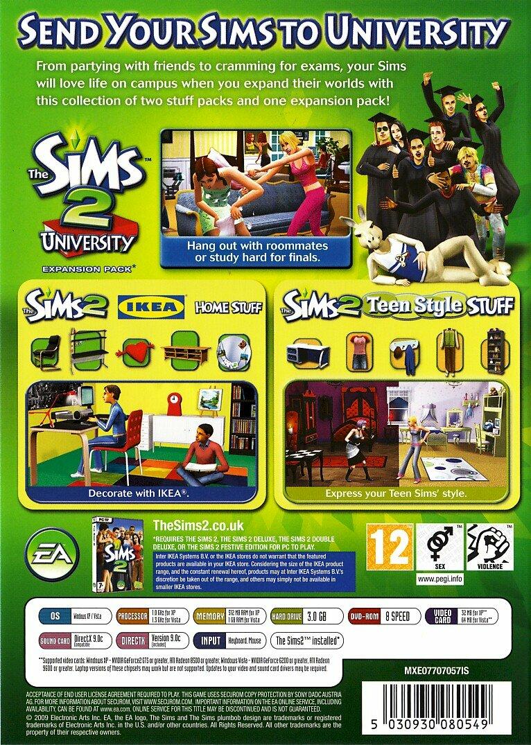 The Sims 2: University Life, Collection Expansion Pack - Standard Edition [video game] - Very Good