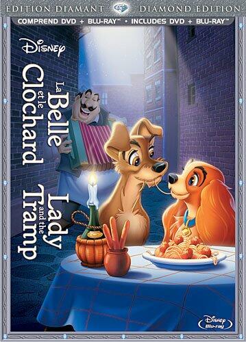 La Belle et le Clochard: Édition Diamant / Lady and the Tramp: Diamond Edition (Bilingual DVD Combo Pack) [Blu-ray + DVD] - Very Good