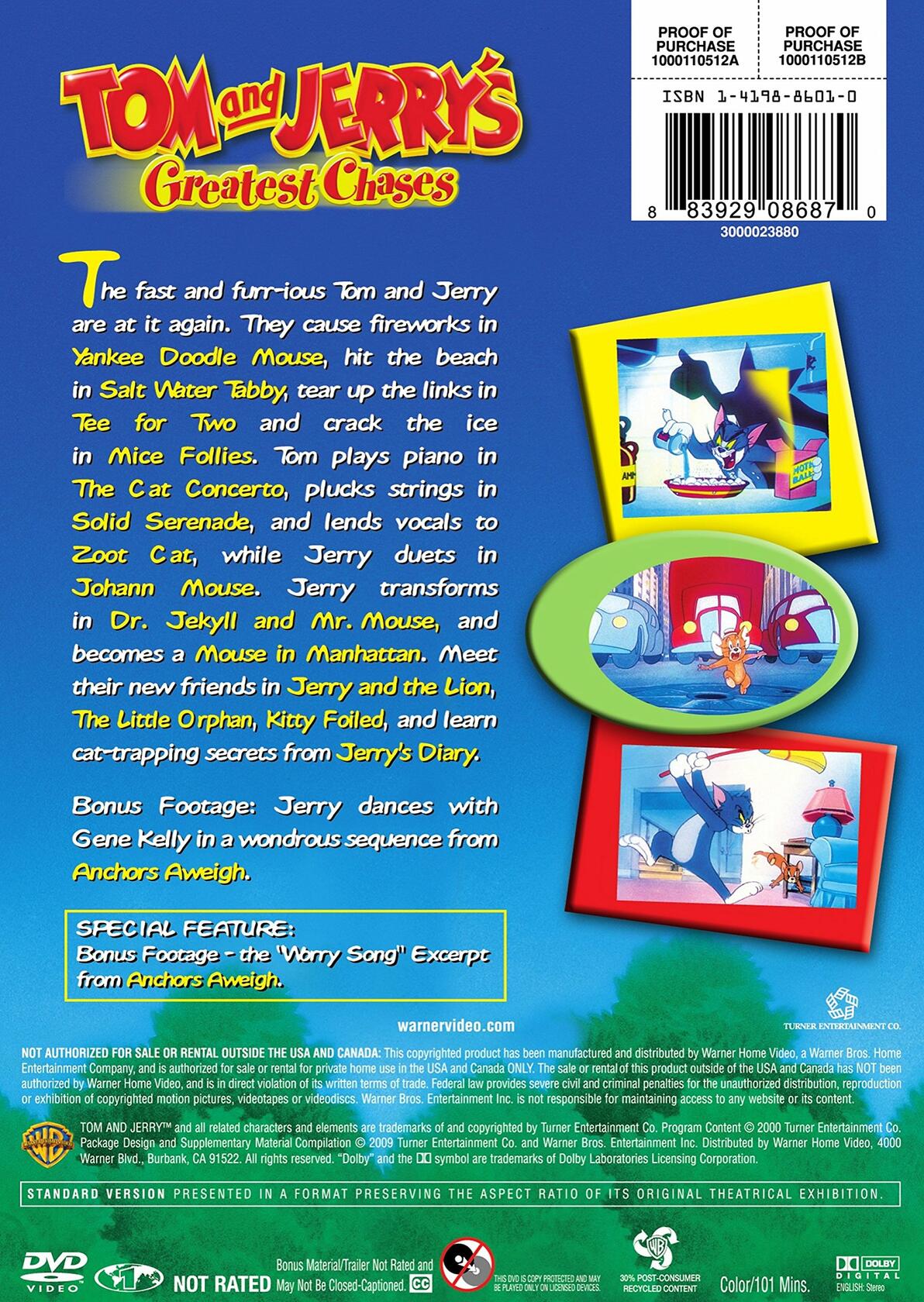 Tom & Jerry's Greatest Chases [Import] [DVD] - Very Good