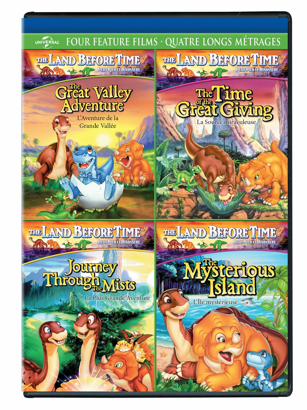 The Great valley Adventure / The Time of the Great Giving / Journey Through the Mists / Mysterious Island (The Land Before Time Four Feature) (Bilingual) [DVD] - Very Good