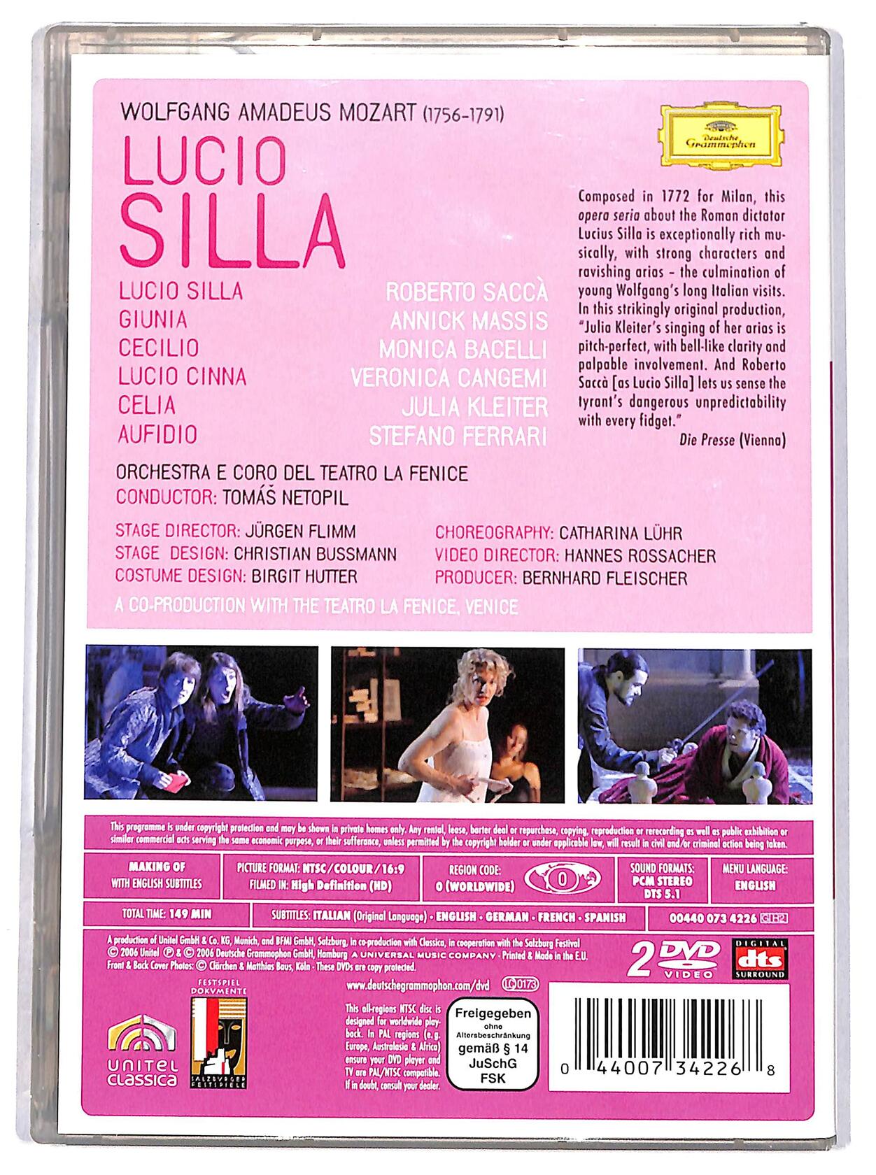 Mozart - Lucio Silla (Bilingual) [DVD] - Very Good
