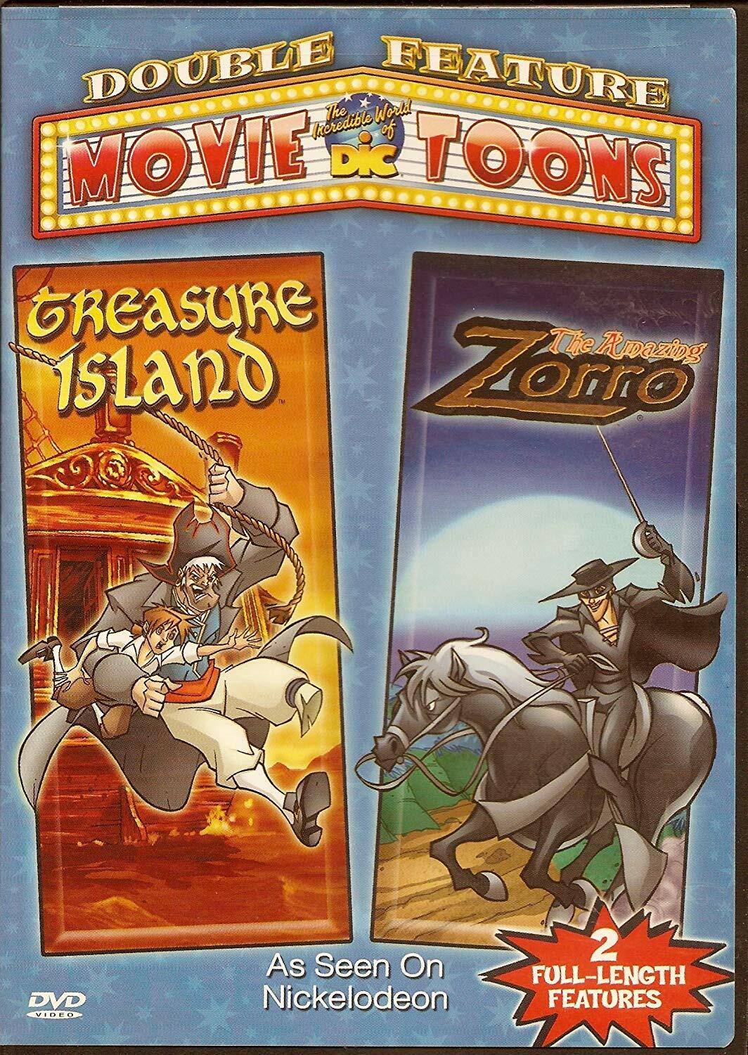 The Amazing Zorro/ Treasure Island (Double Feature) [DVD] - Very Good