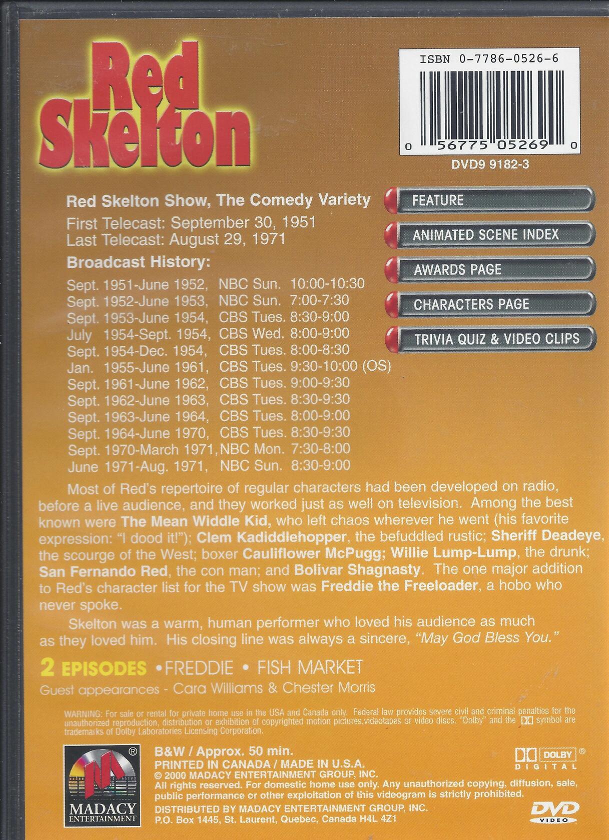 Red Skelton: Freddie/Fish Market [DVD] - Very Good