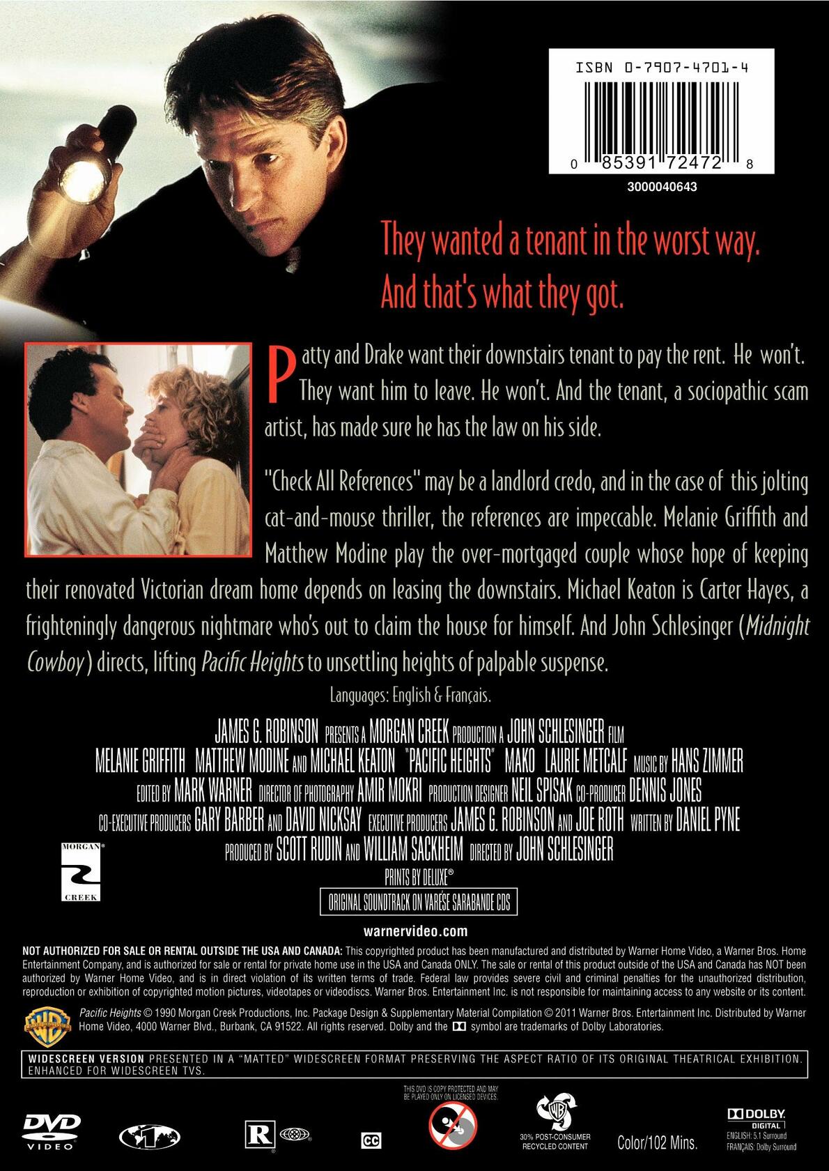 Pacific Heights (Widescreen) [DVD] - Good