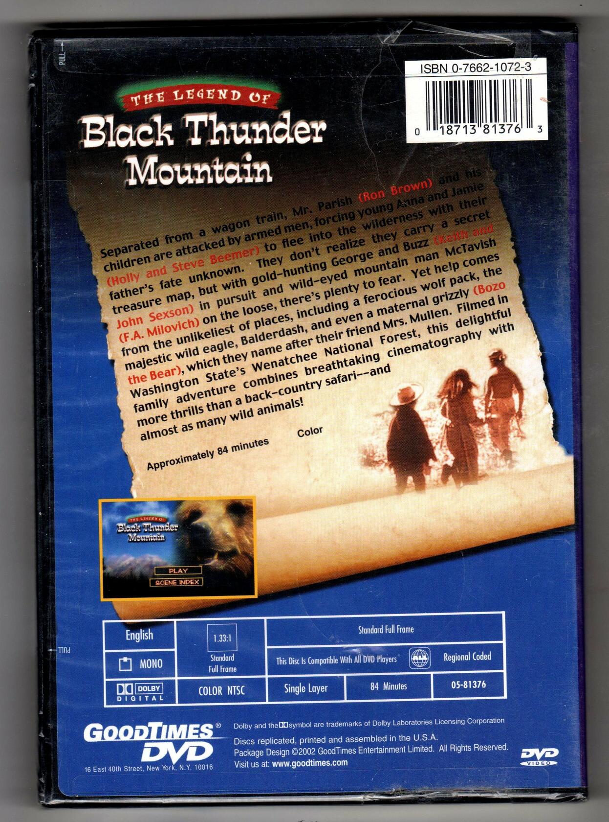 The Legend of Black Thunder Mountain [Import] [DVD]