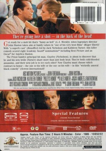 Prizzi's Honor [DVD] - Very Good