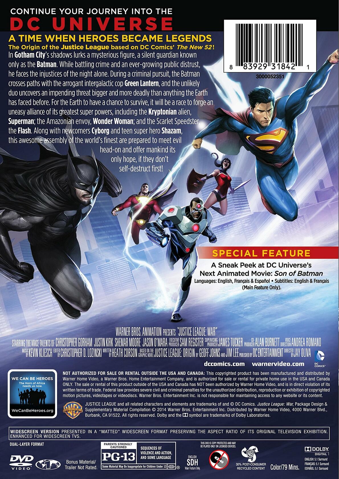 Dcu Justice League: War [Import] [DVD]