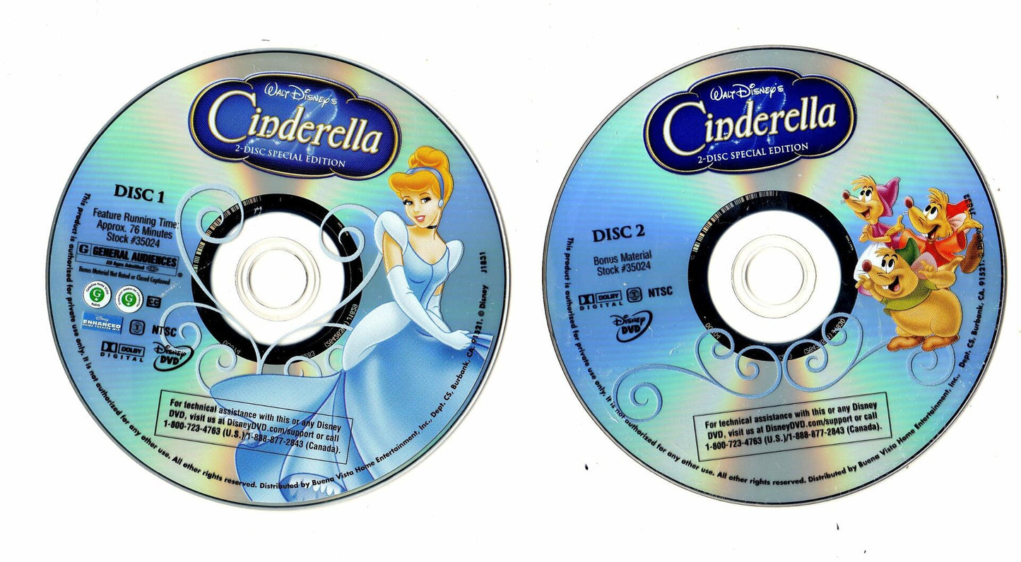 Cinderella (Disney Special Platinum Edition) (1950) (Quebec Version French/English) (Version française) - Very Good