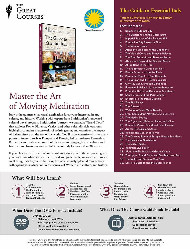 The Guide to Essential Italy (Great Courses) (Teaching Co.) DVD Course No. 3032 [DVD]