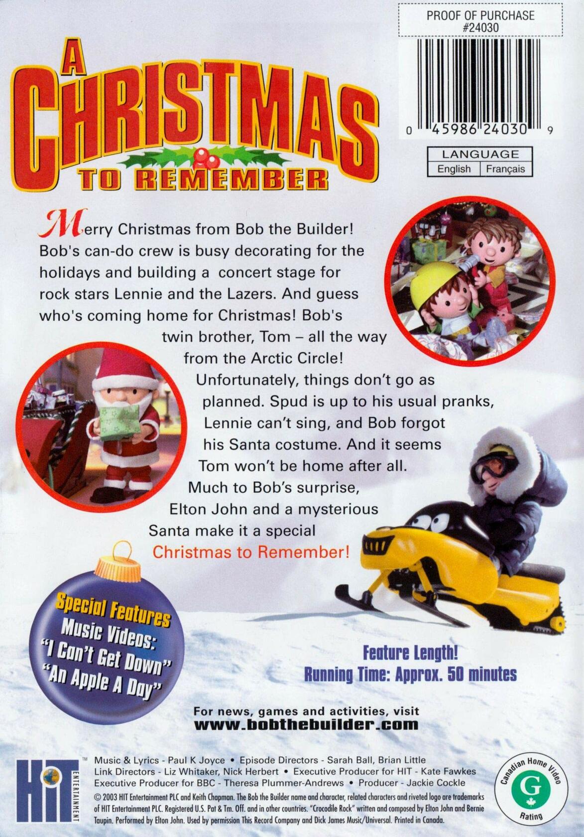 Bob the Builder: A Christmas to Remember - The Movie [DVD] - Very Good