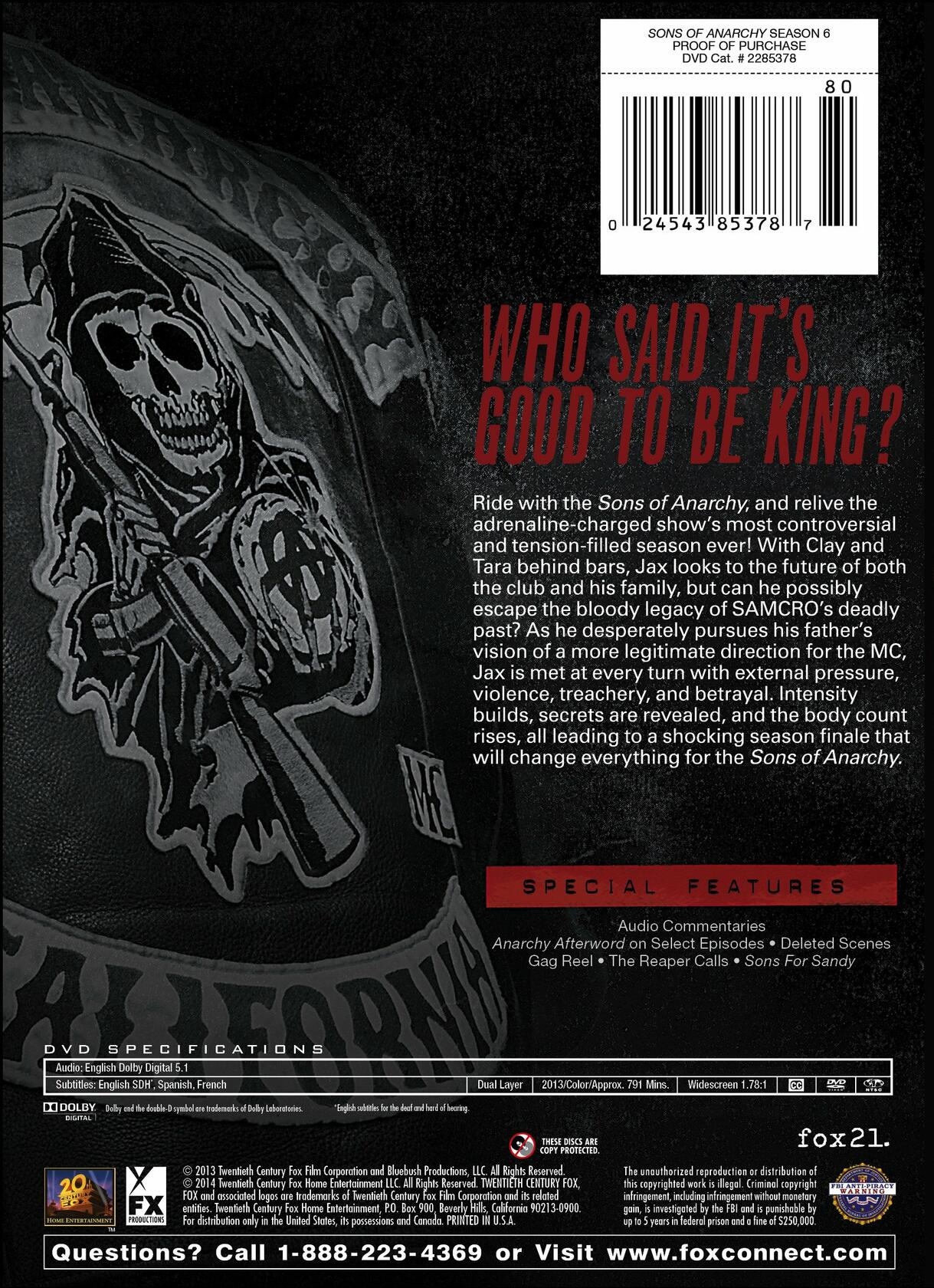 Sons of Anarchy: Season 6 [DVD] - Very Good