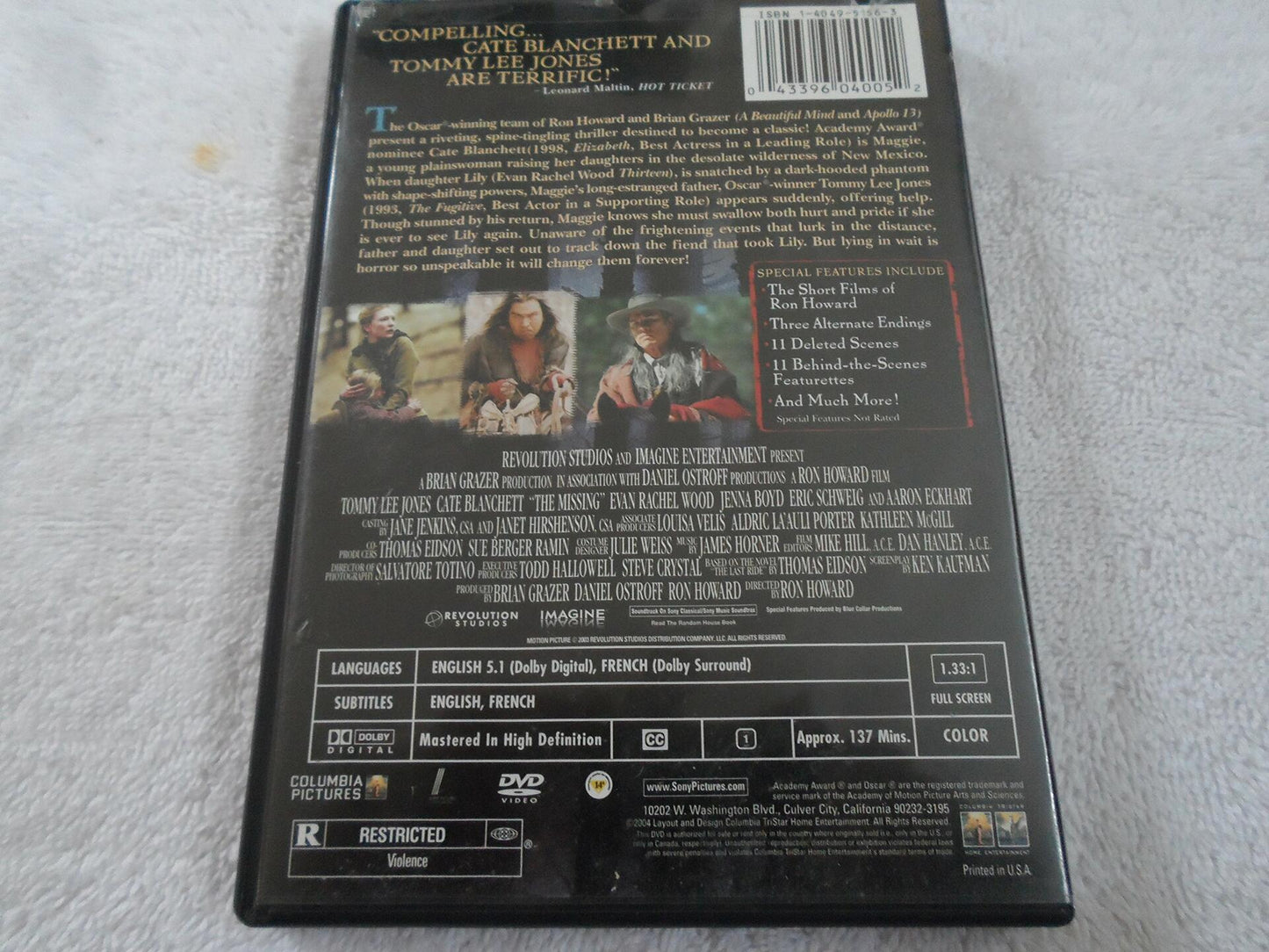 The Missing (Bilingual) [DVD] - Very Good