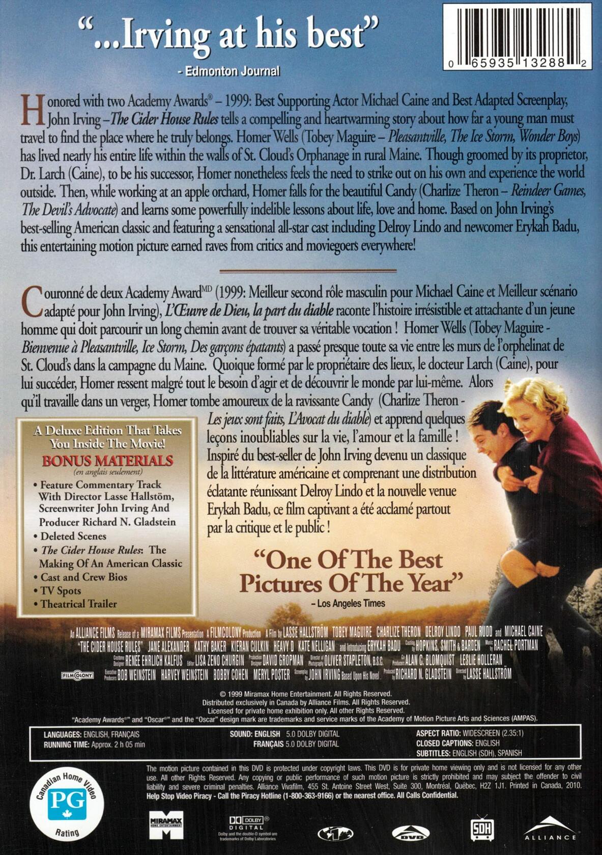 The Cider House Rules [DVD] - Very Good