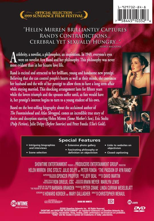 PASSION OF AYN RAND [DVD]