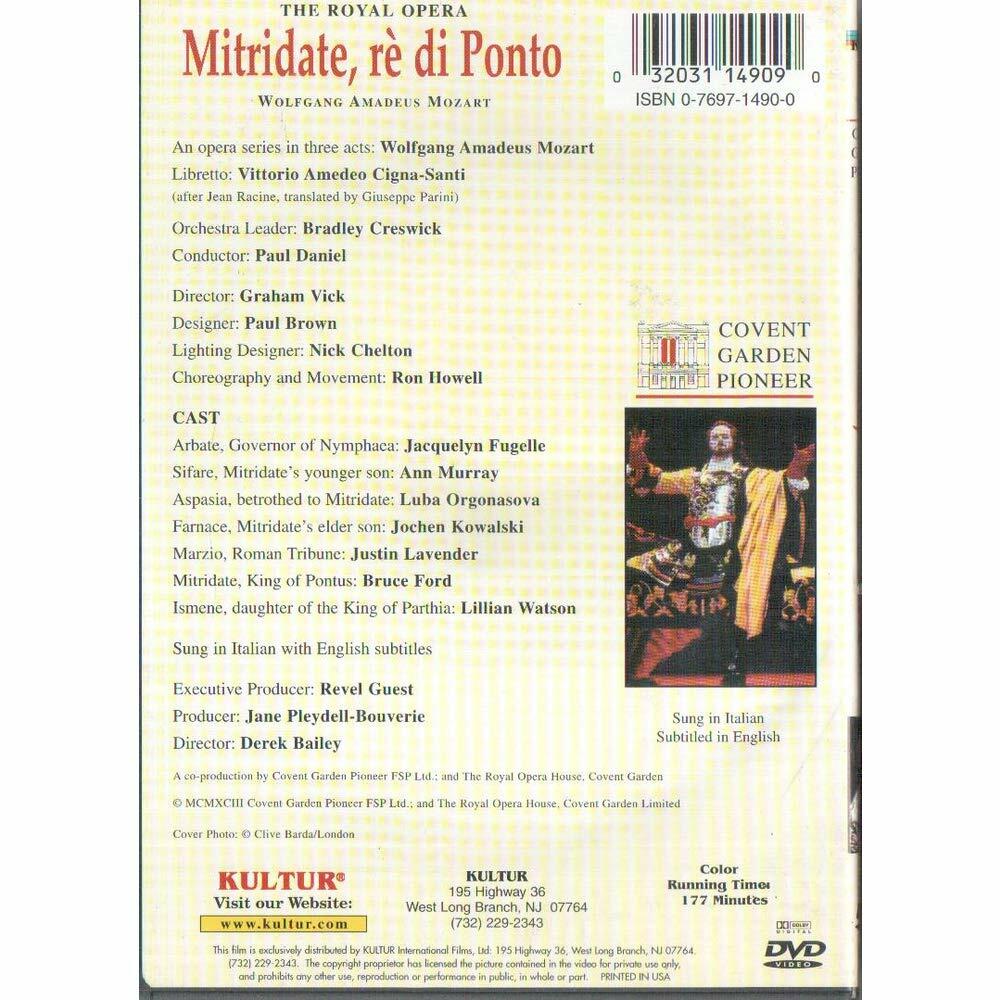 Mozart - Mitridate, re di Ponto / Daniels, Ford, Kowalski, Royal Opera [DVD] - Very Good