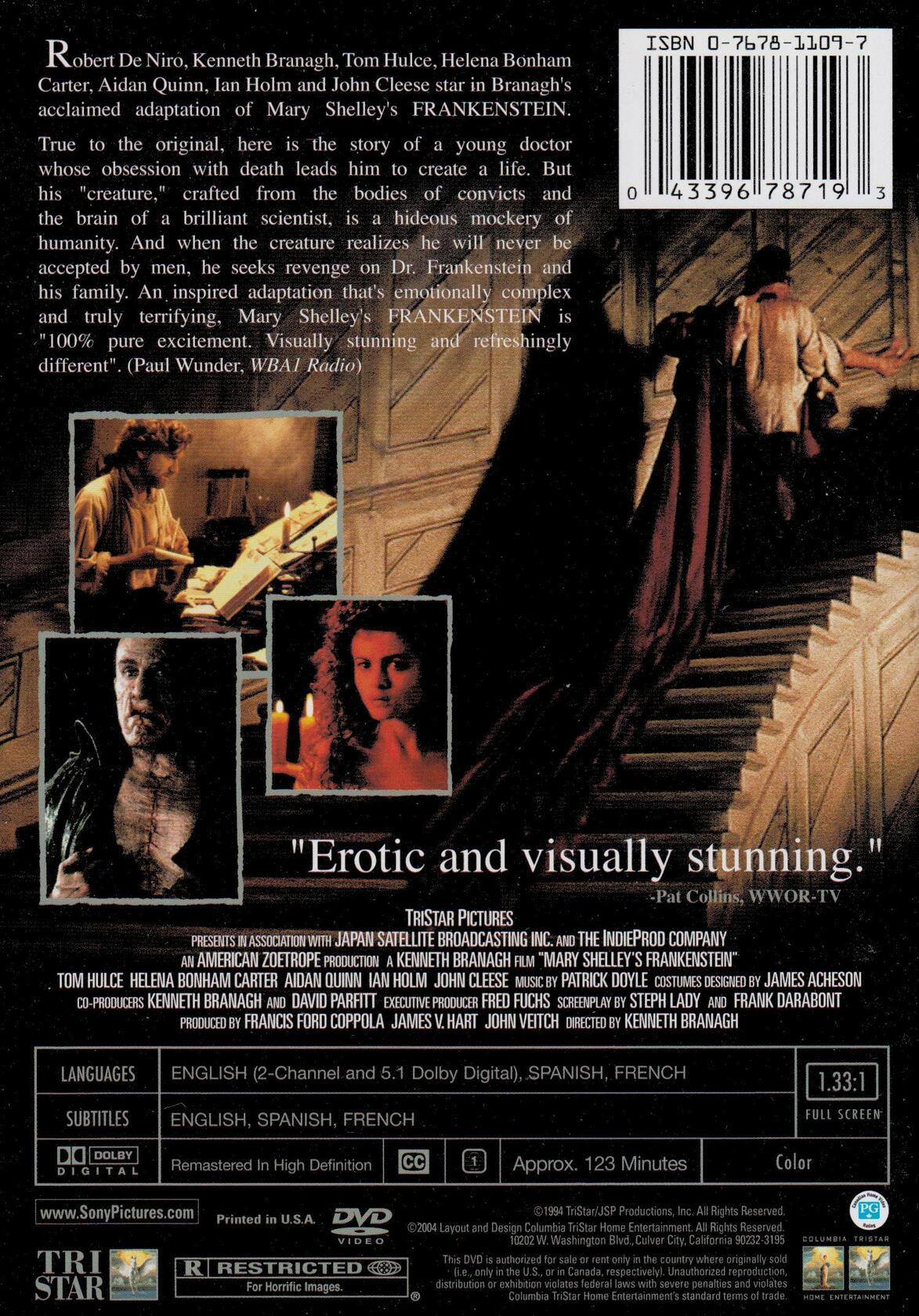 Mary Shelley's Frankenstein (Bilingual) [DVD] - Very Good