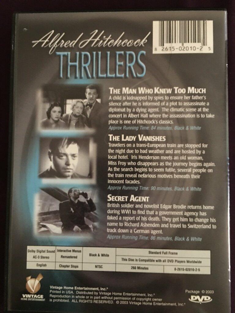 Alfred Hitchcock Thrillers - The Man Who Knew Too Much/Secret Agent/The Lady Vanishes [Import] [DVD]