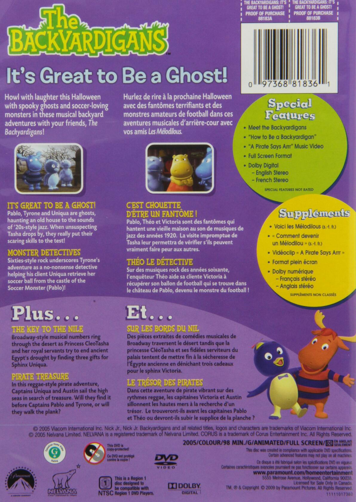 The Backyardigans: It's Great to Be a Ghost (Nelvana) [DVD] - Very Good