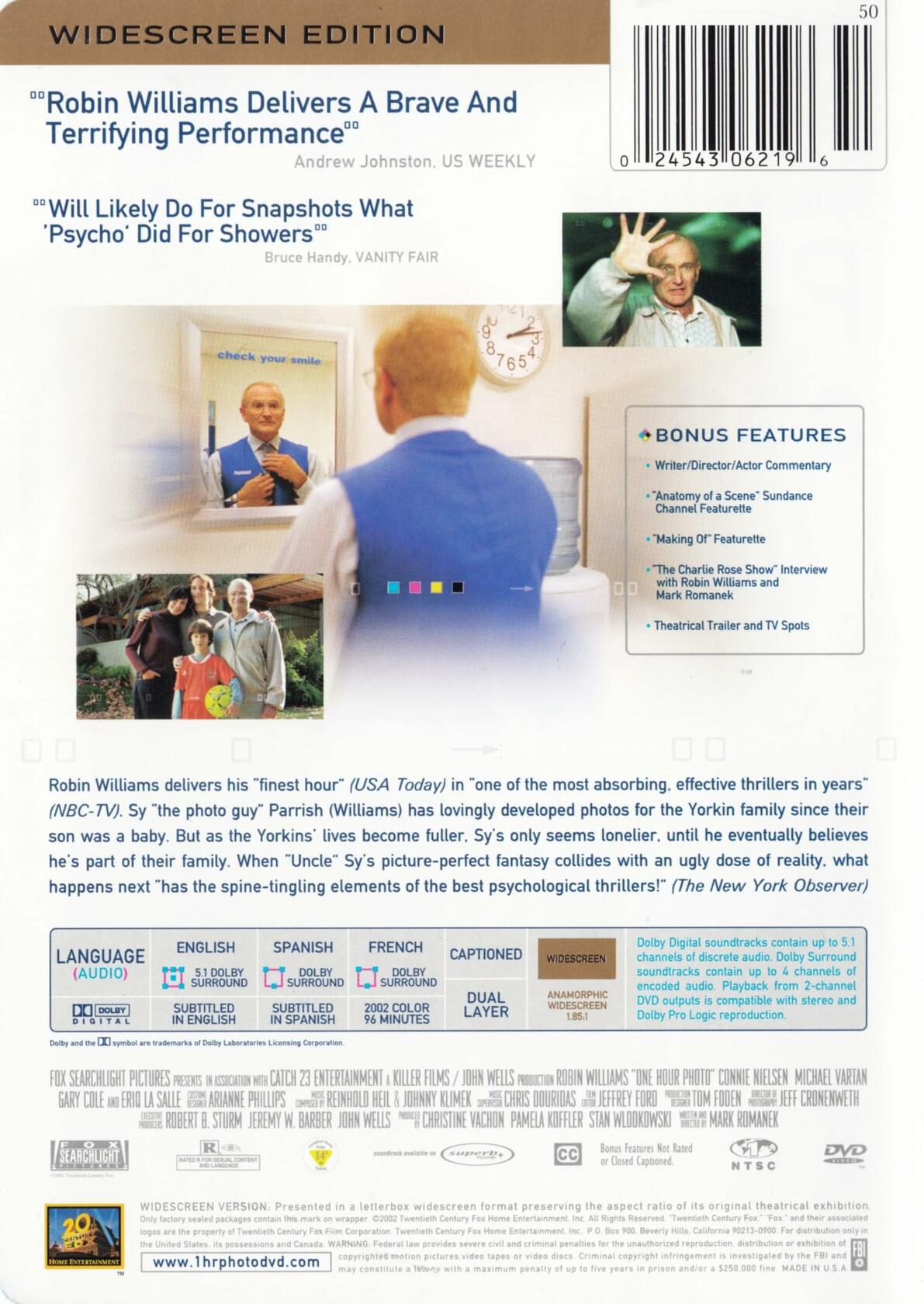 One Hour Photo (Quebec Version - English/French) [DVD] - Good