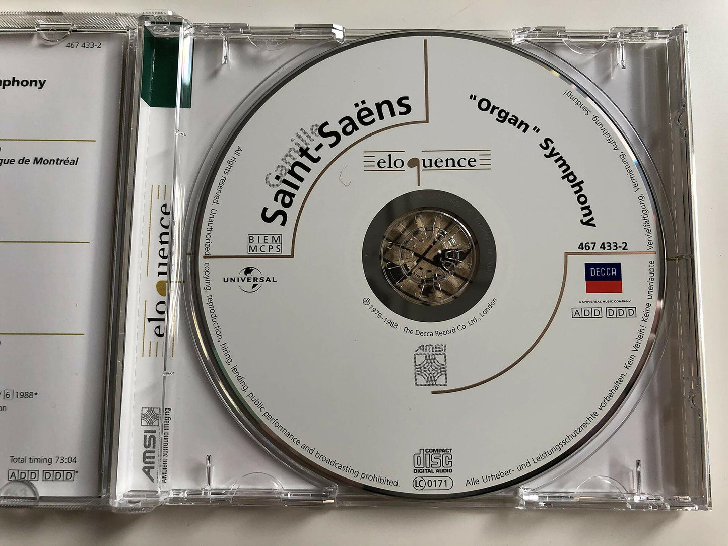 Saint-Sans: Symphony No.3 [Audio CD] Saint Saens and Charles Dutoit - Very Good